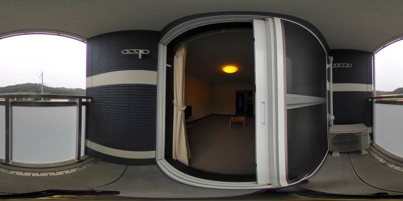 パノラマ画像バルコニー