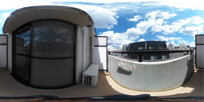 パノラマ画像バルコニー