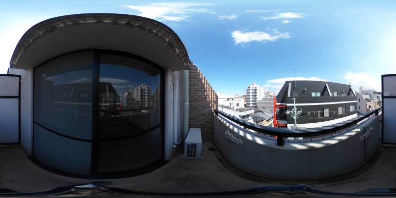 パノラマ画像バルコニー