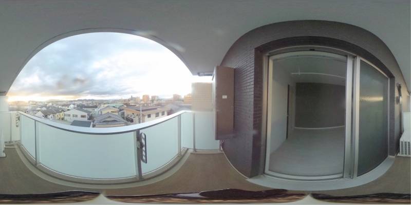 パノラマ画像バルコニー