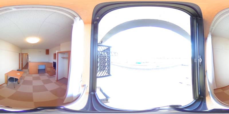 パノラマ画像バルコニー