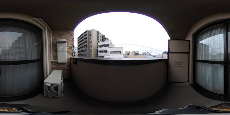 パノラマ画像バルコニー