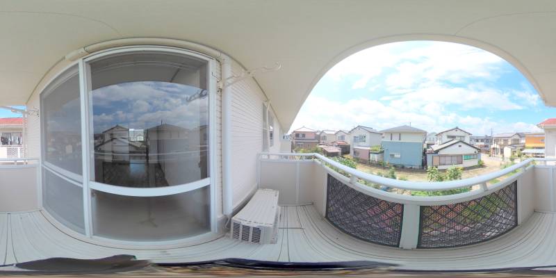 パノラマ画像バルコニー