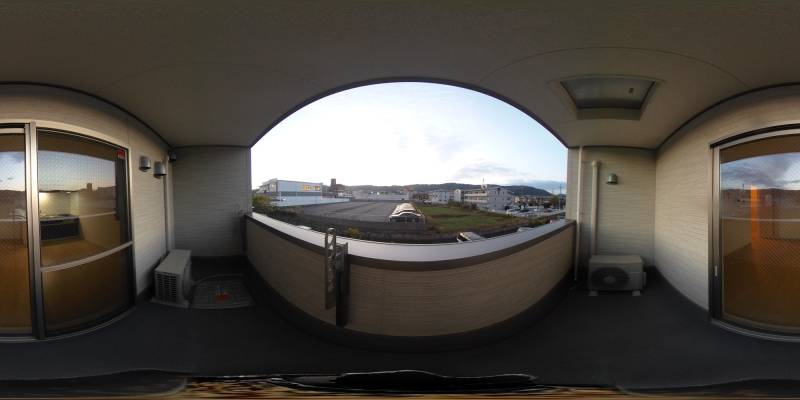 パノラマ画像バルコニー