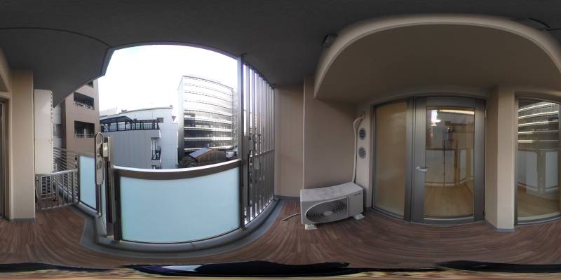 パノラマ画像バルコニー