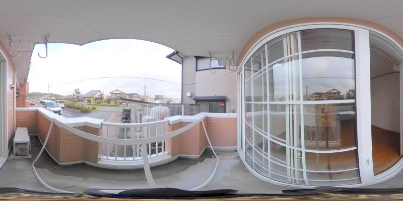 パノラマ画像バルコニー