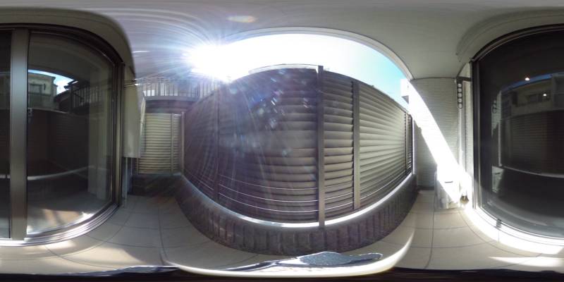 パノラマ画像バルコニー