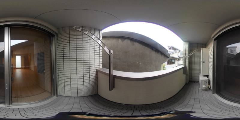 パノラマ画像バルコニー