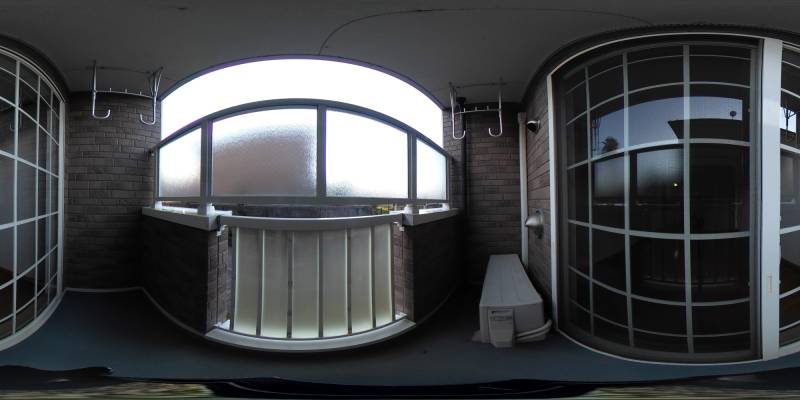 パノラマ画像バルコニー