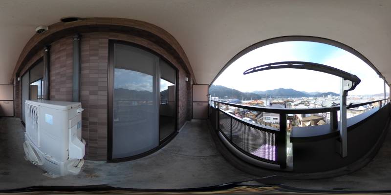 パノラマ画像バルコニー