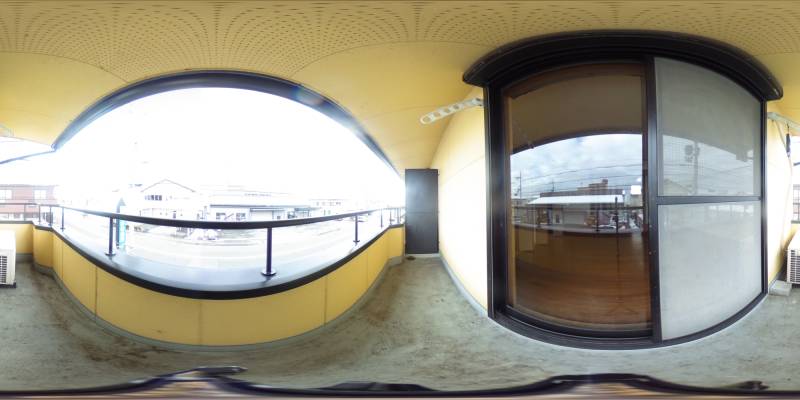 パノラマ画像バルコニー