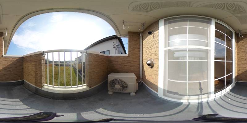 パノラマ画像バルコニー