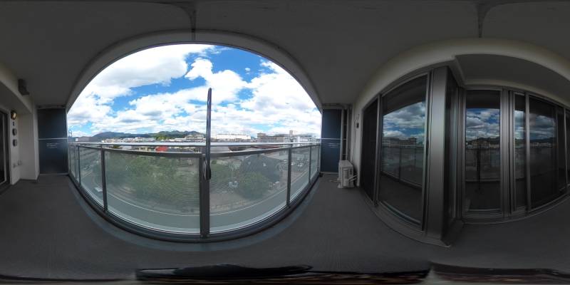 パノラマ画像バルコニー