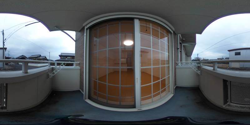 パノラマ画像バルコニー