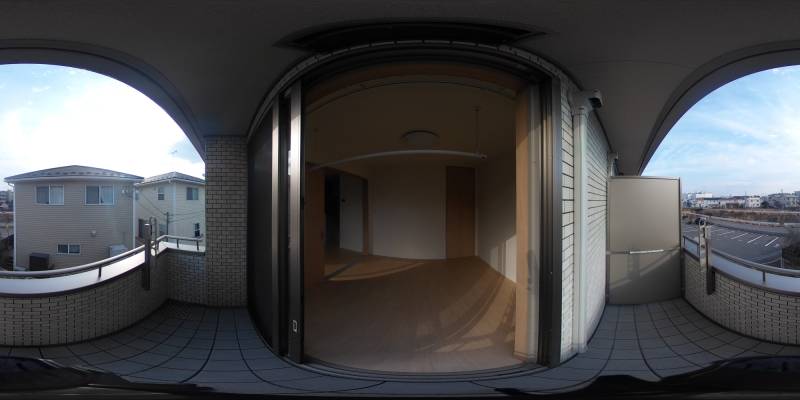 パノラマ画像バルコニー