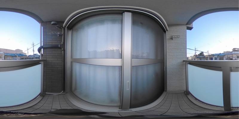 パノラマ画像バルコニー