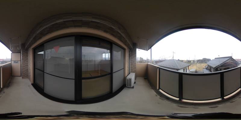 パノラマ画像バルコニー