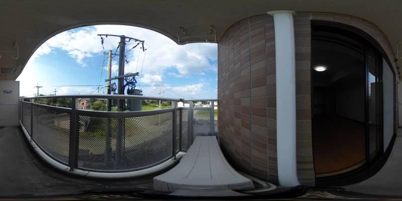 パノラマ画像バルコニー