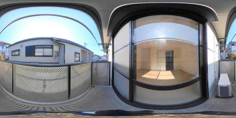 パノラマ画像バルコニー