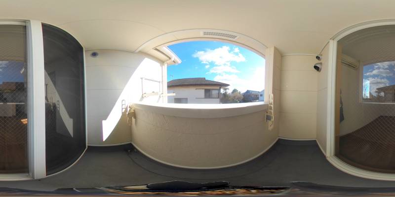 パノラマ画像バルコニー