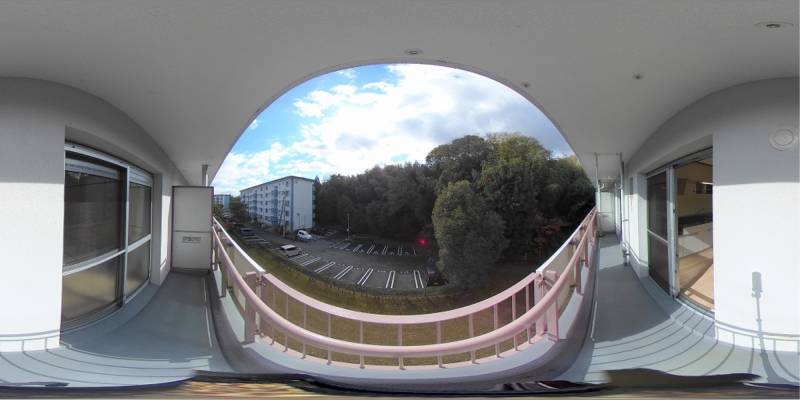 パノラマ画像バルコニー