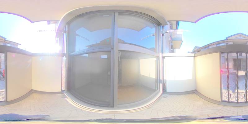 パノラマ画像バルコニー