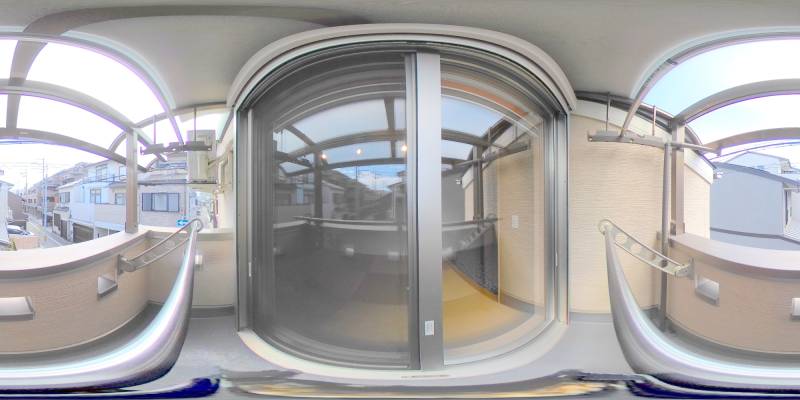 パノラマ画像バルコニー