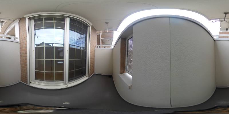 パノラマ画像バルコニー