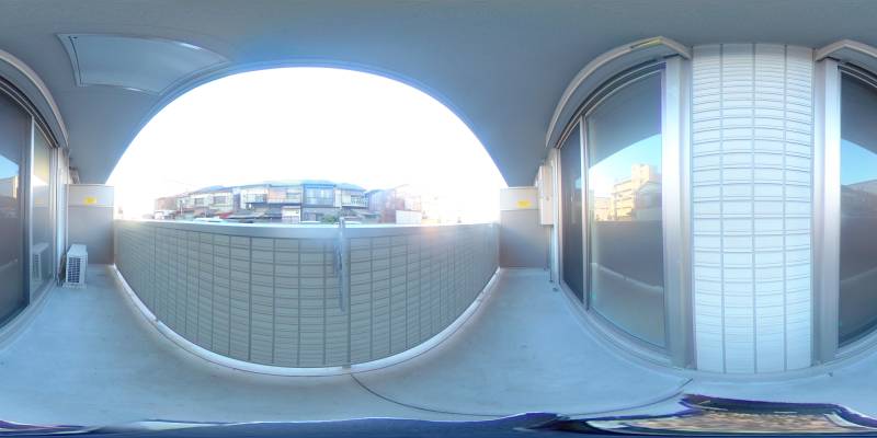 パノラマ画像バルコニー