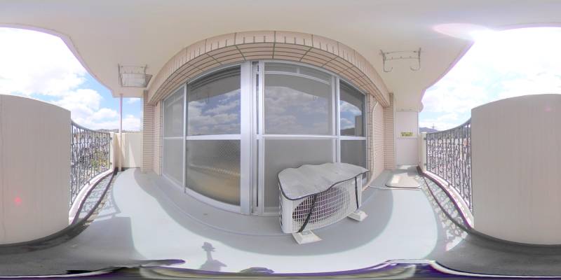 パノラマ画像バルコニー