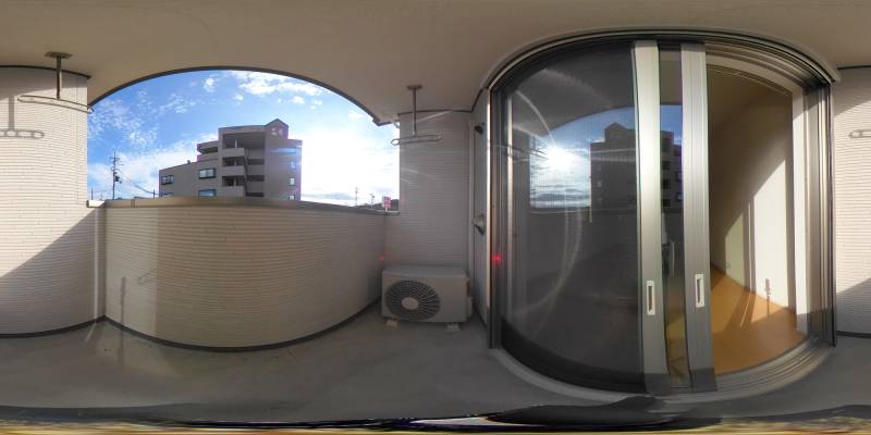 パノラマ画像バルコニー