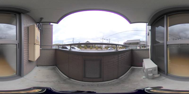 パノラマ画像バルコニー