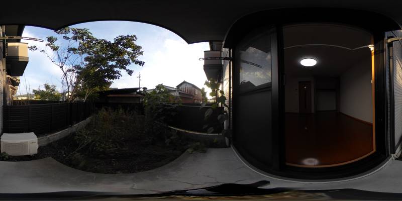 パノラマ画像庭