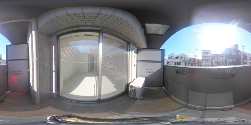 パノラマ画像バルコニー