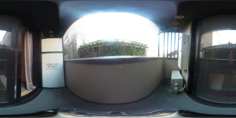 パノラマ画像バルコニー