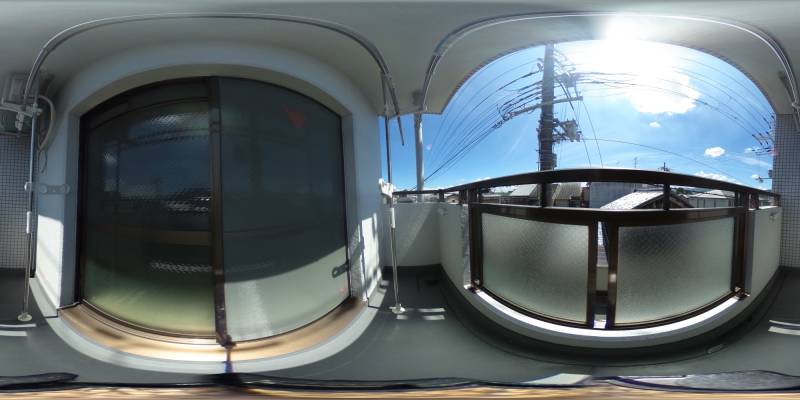 パノラマ画像バルコニー