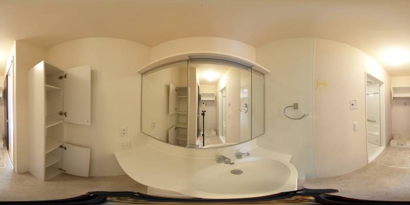 パノラマ画像洗面所