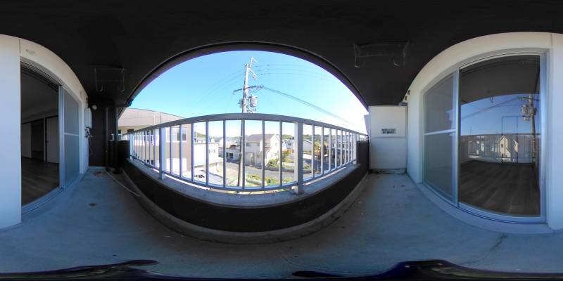 パノラマ画像バルコニー