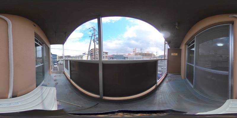 パノラマ画像バルコニー