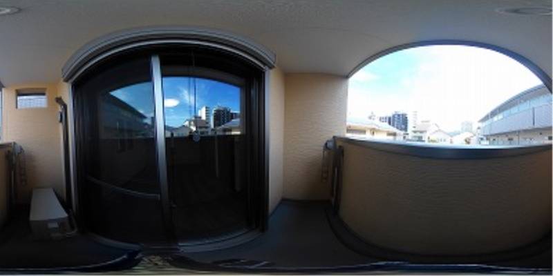 パノラマ画像バルコニー