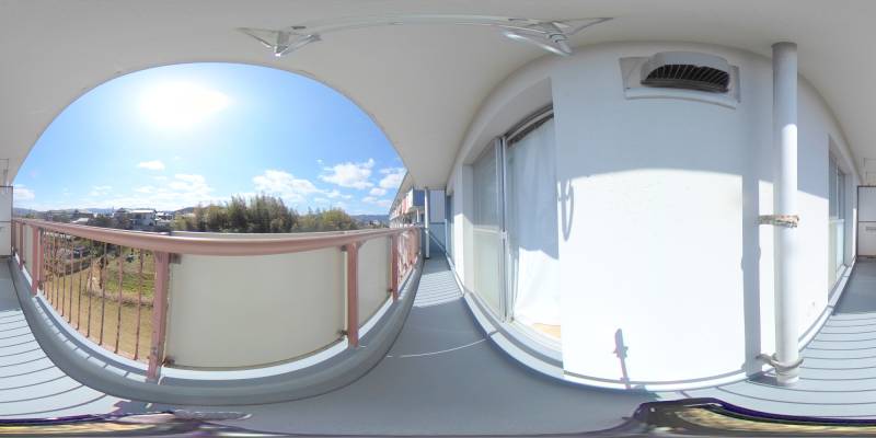パノラマ画像バルコニー
