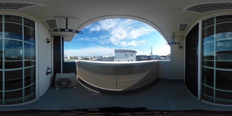 パノラマ画像バルコニー