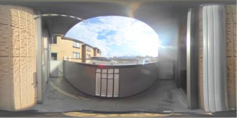 パノラマ画像バルコニー