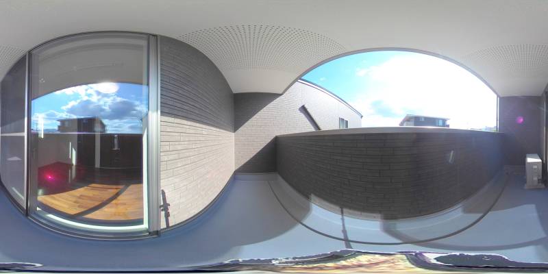 パノラマ画像バルコニー