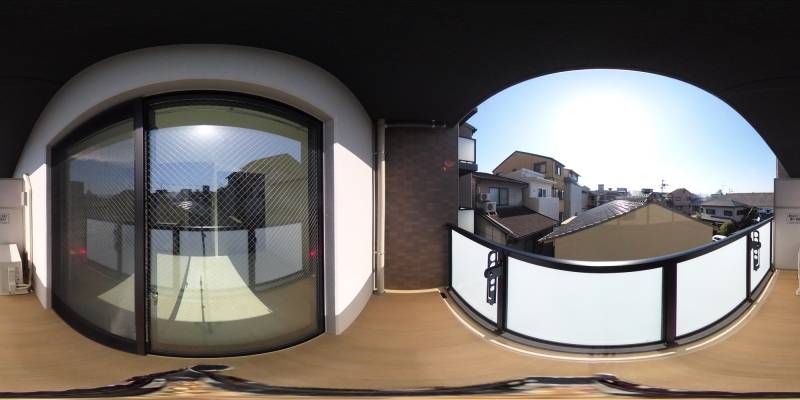 パノラマ画像バルコニー