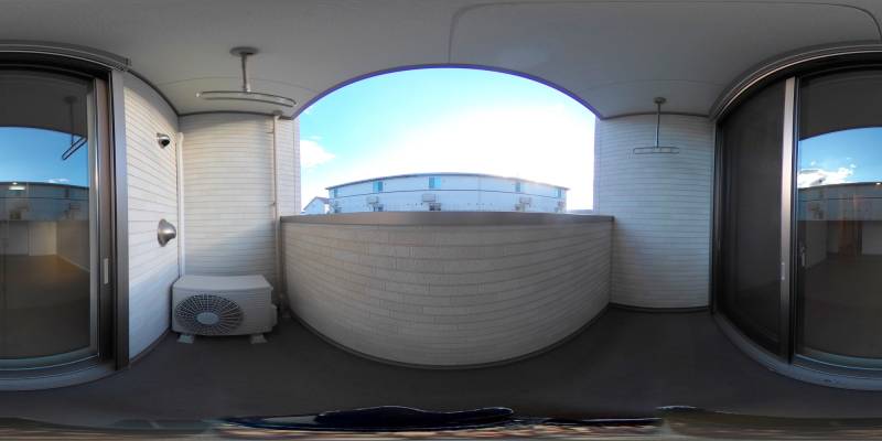 パノラマ画像バルコニー