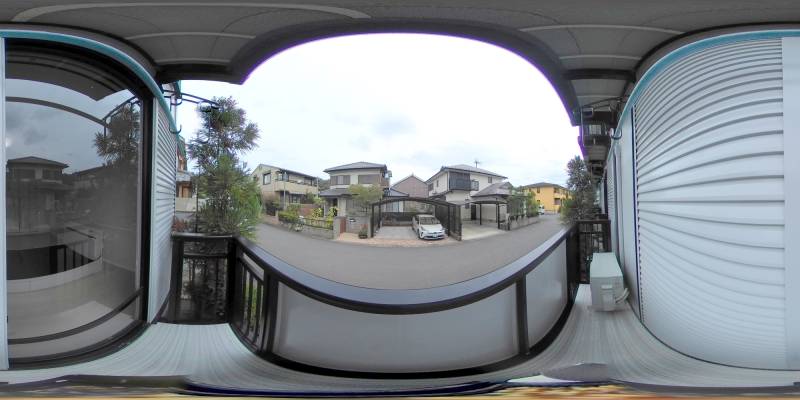 パノラマ画像バルコニー