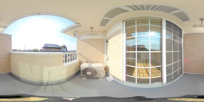 パノラマ画像バルコニー