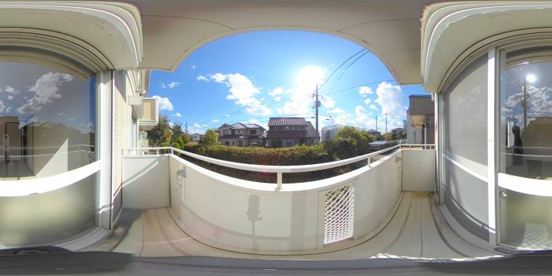 パノラマ画像バルコニー