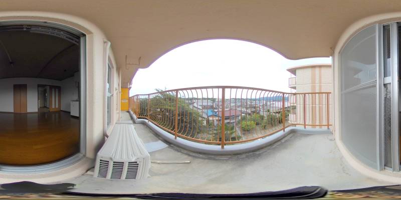 パノラマ画像バルコニー